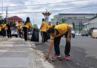 Dukung Gerakan Indonesia ASRI, Polres Jember Turun Tangan Aksi Bersih-Bersih Lingkungan Sekitar